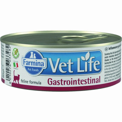 Farmina Vet Life Cat Gastrointestinal влажный корм для взрослых кошек при заболеваниях желудочно-кишечного тракта с курицей 85 г