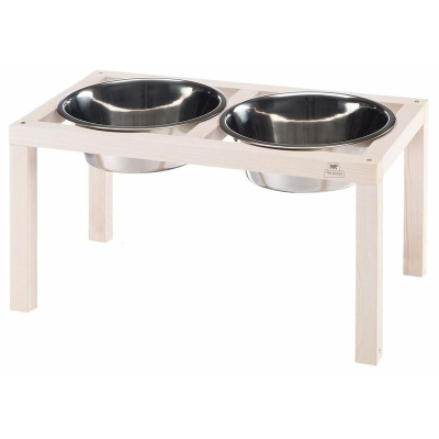 Ferplast Desco Wood 07 подставка для собак, с металическими мисками kc58 5,6 л,