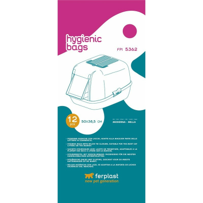 Ferplast FPI 5362 Hygienic Bags L мешок гигиенический для лотков Moderna, Bella 12 шт Италия 1 уп.