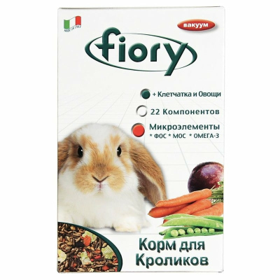 Fiory корм для кроликов Karaote 850 г для взрослых Импортный корм 1 уп. х 1 шт.