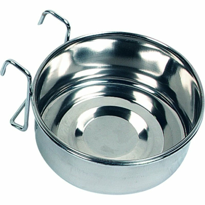 Flamingo Avaro Hook Inox миска с держателем для клетки птиц 12 см, 580 мл для всех возрастов