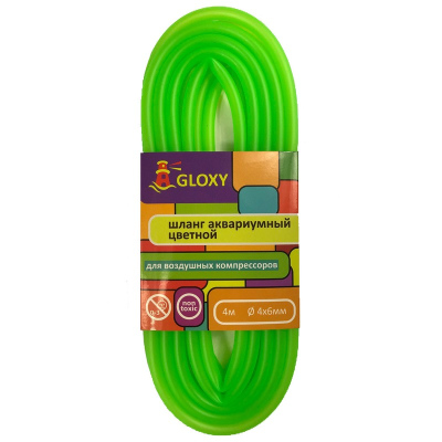 Gloxy шланг воздушный аквариумный, светло-зеленый 4 м Китай 1 уп. х 1 шт. х 0.08 кг