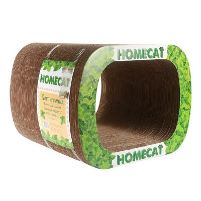 HOMECAT Кошачья радость когтеточка тоннель большой из гофрокартона, 39х29,5х35 см для всех возрастов