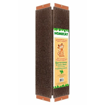 Homecat Венге когтеточка с кошачьей мятой угловая 65х25 см для всех возрастов Россия 1 уп. х 1 шт.