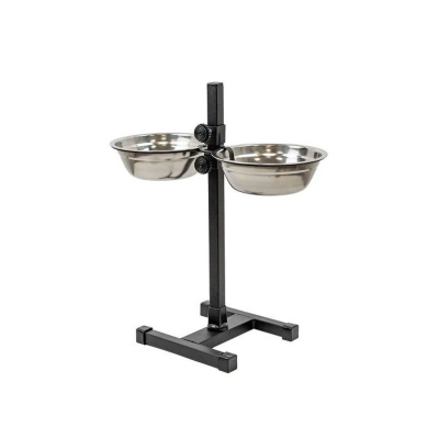 Homepet D металлическая регулируемая подставка с мисками 22 см 2х1,5 л до 50 см для всех возрастов