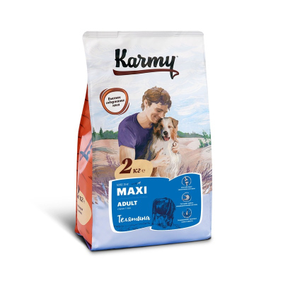 Karmy Maxi Adult полнорационный сухой корм для собак крупных пород, с телятиной 2 кг