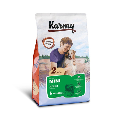 Karmy Mini Adult полнорационный сухой корм для собак мелких пород, с телятиной 2 кг