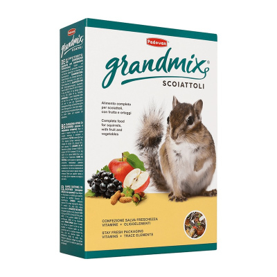 Корм Padovan Grandmix scoiattoli для белок и бурундуков комплексный основной 750