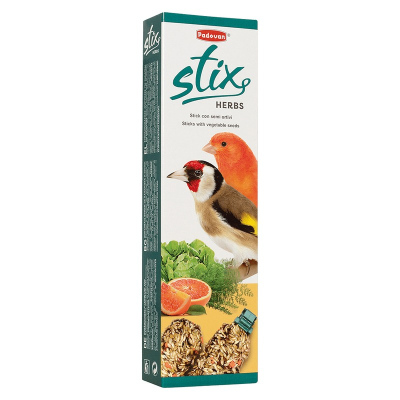 Лакомство палочки Padovan Stix Herbs для канареек антистрессовые с травами 80 г для взрослых