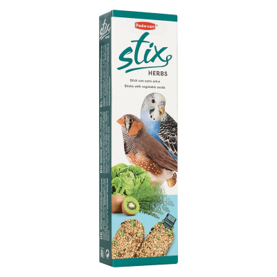 Лакомство палочки Padovan Stix Herbs для попугаев и экзотических птиц антистрессовые с травами 80