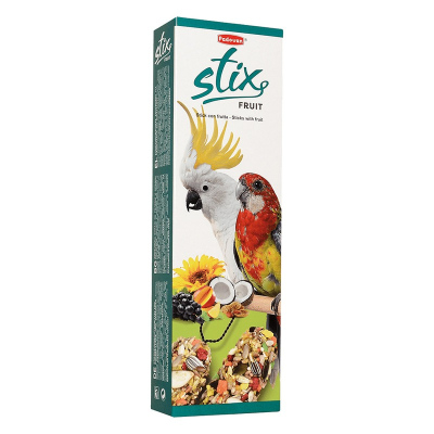 Лакомство палочки Padovan Stix parrots для крупных попугаев фруктовые 150 г для взрослых Италия 1 уп.