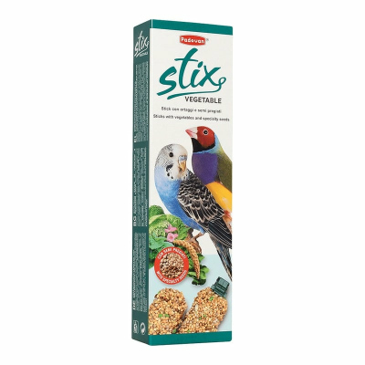 Лакомство палочки Padovan Stix Vegetable для волнистых попугаев овощные 80 г для взрослых