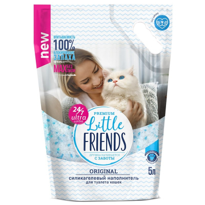Little Friends Original силикагелевый наполнитель для кошачьих туалетов 5 л Россия 1 уп. х 1 шт.