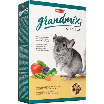 Padovan Grandmix cincilla Корм комплексный/основной для шиншилл и дегу 850 г