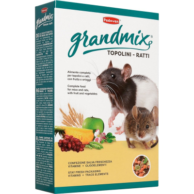 Padovan Grandmix Topolini E Ratti комплексный основной корм для взрослых мышей и крыс 400 г