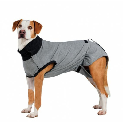 Попона защитная Trixie для собак L–XL 62 см из хлопка с эластаном серая Китай 1 уп.