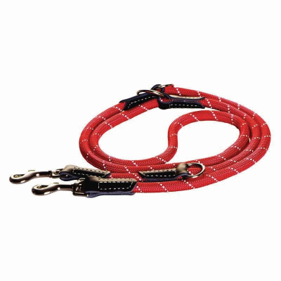 Rogz поводок-перестежка круглый для средних собак размер M серия ROPE длина до 2 м красный