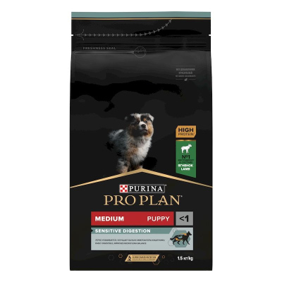 Pro Plan Puppy Medium Sensitive Digestion сухой корм для щенков средних пород с чувствительным пищеварением с ягненком