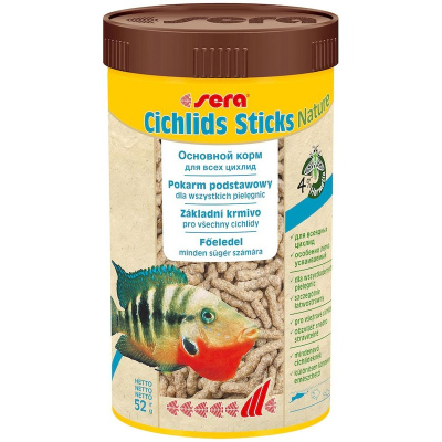 Sera Cichlids Sticks Корм для цихлид в палочках 250 мл для взрослых рыб Импортный корм 1 уп. х 1 шт.