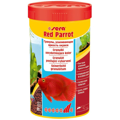 Sera Red Parrot корм для рыб вида красный попугай 250 мл для взрослых рыб Импортный