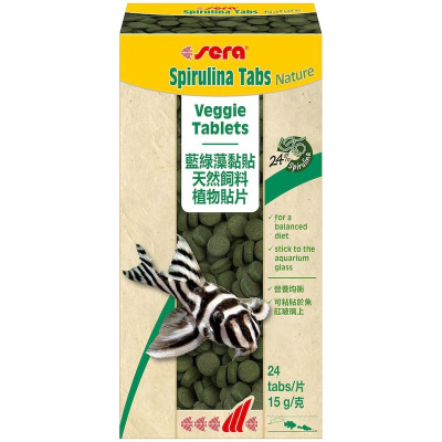Корм Sera Spirulina Tabs для рыб растительный в таблетках 24х15 г Импортный корм 1 уп. х 1 шт.