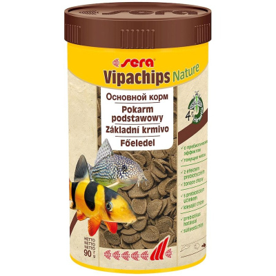 Sera Vipachips Корм для сомов и донных рыб 90 г для взрослых рыб Импортный корм 1 уп.