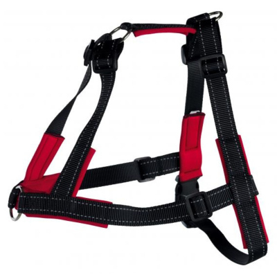 Шлейка Trixie Lead n Walk Soft для собак M–L 55–90 см/25 мм черная премиум Китай 1 уп. х 1 шт.
