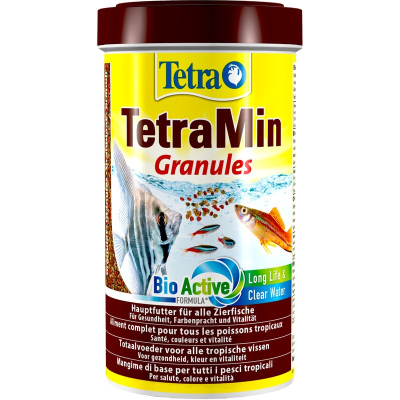 Корм Tetra Min Granules для всех видов рыб в гранулах 500 мл Импортный корм 1 уп. х 1