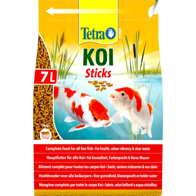 Tetra Pond KOI Sticks корм для прудовых рыб, гранулы для роста 7 л Импортный корм 1 уп.