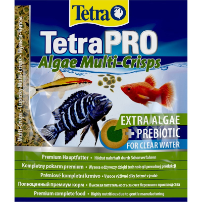 Корм Tetra Pro Algae Crisps растительный для всех видов рыб в чипсах 12 г (саше) Импортный