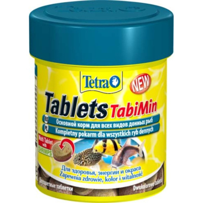 Tetra TabletsTabiMin корм для всех видов донных рыб 120 таб 36 г Импортный корм 1 уп.
