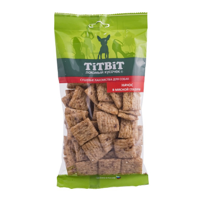TiTBiT Золотая коллекция лакомство для собак начос в мясной глазури 130 г для взрослых с говядиной