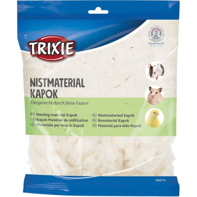 Trixie материал для гнёзд и домиков грызунов, капок, кремовый 100 г для всех возрастов Индия 1 уп.