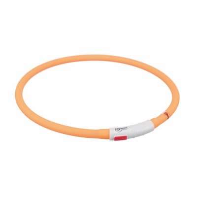 Trixie мигающее кольцо для собак USB, силикон, XS–XL: 70 см/ф 10 мм, оранжевое Китай 1 уп. х 1 шт.