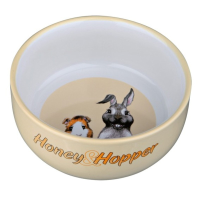 Trixie Миска керамическая с рисунком Honey Hopper, 250 мл/ф 11 см эконом Китай 1 уп. х 1 шт.