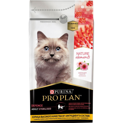 Корм для кошек PRO PLAN Nature Elements для стерилизованных кошек с курицей 1,4 кг