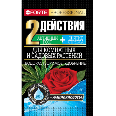 Удобрение Bona Forte с аминокислотами для комнатных и садовых растений, 100 г