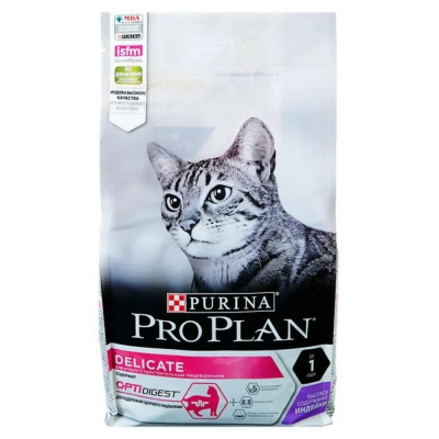Сухой корм PRO PLAN Delicate для кошек с чувствительным пищеварением с индейкой 3 кг