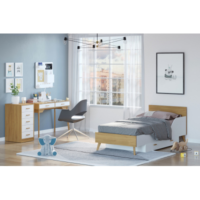 Кровать Нордик 90 Wood White