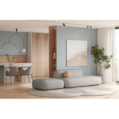 Модульный диван Риббл-1 Bucle Beige бежевый букле с независимым пружинным блоком