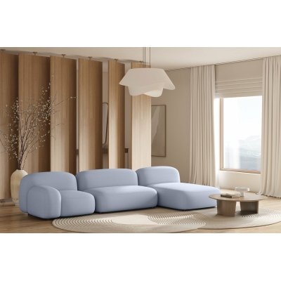 Модульный диван Риббл-3 Bucle Lilac серый букле с независимым пружинным блоком