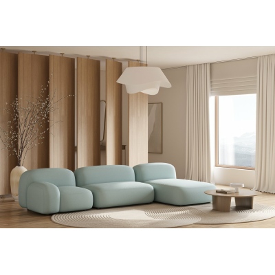 Модульный диван Риббл-3 Bucle Mint мятный букле с независимым пружинным блоком