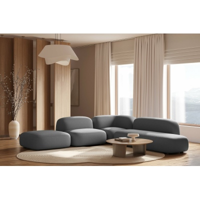 Модульный диван Риббл-5 Bucle Grafit серый букле с независимым пружинным блоком