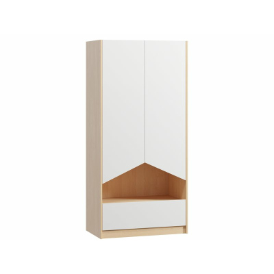 Распашной шкаф Пенни-2 Plywood White