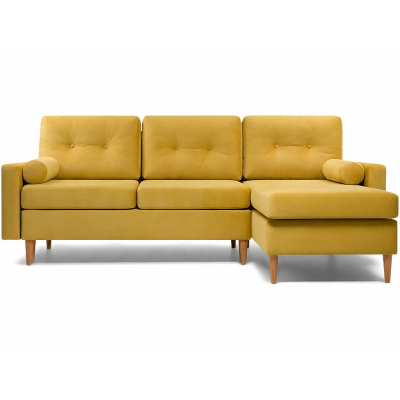 Диван угловой Динс Velvet Yellow