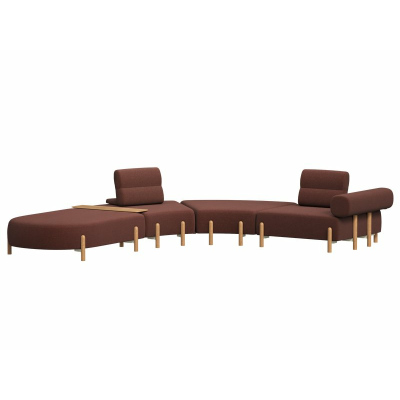 Модульный диван Альди-5 Textile Marsala