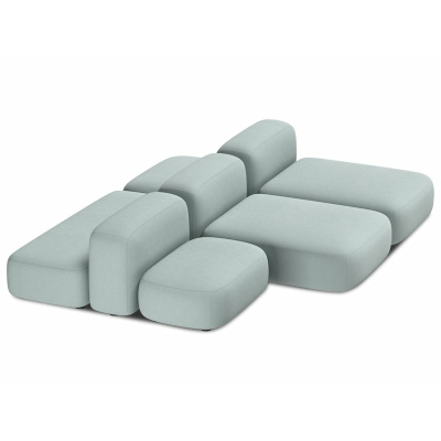 Модульный диван Риббл-6 Bucle Mint