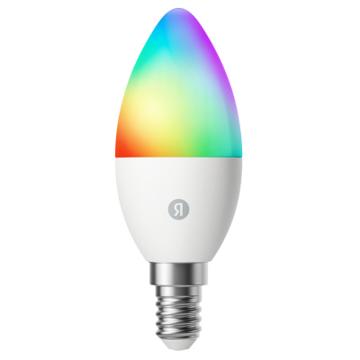 Умная лампочка Яндекс E14 520 Лм RGB с Алисой Белая