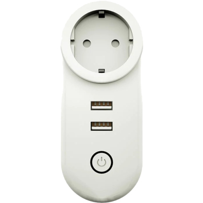 Умная розетка MOES Smart Socket ZP-LZ-EU2U, Zigbee, 110-240 В, 16А Белая