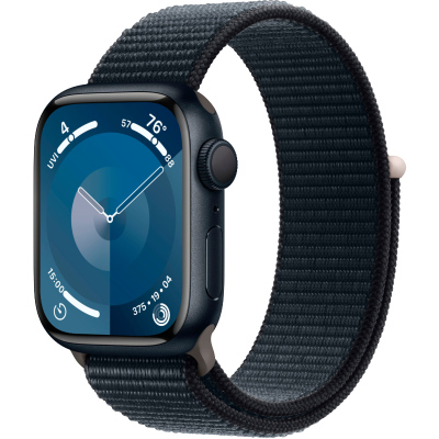 Часы Apple Watch Series 9 GPS 41мм корпус из алюминия Темная ночь + ремешок Sport Loop Темная ночь